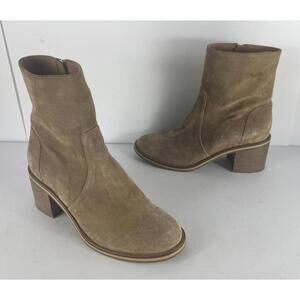 Aquatalia Janella Suede Champagne Beige Weatherproof Bootie US 8.5